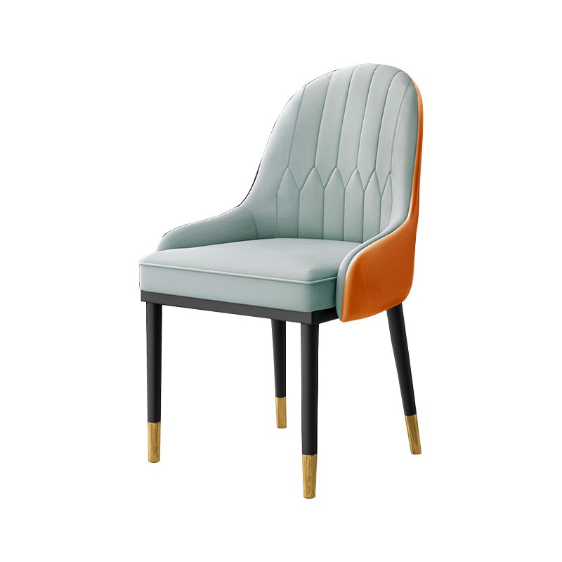 Home Scandinavian Arm Chair Upholstered Parsons Back Metal Dining Room Chair Clearhalo ' kitchen&dining_furn' 'Dining Chairs' 'Dining Tables & Seating' 'dining_chair' 'furn' 'furn_dining_chair' 'Furniture' 'furniture_dining_chair' 'Kitchen & Dining Furniture' 'kitchen' 1200x1200_f1d183d4-13b5-4a3e-85b6-1b98ea64fdb8
