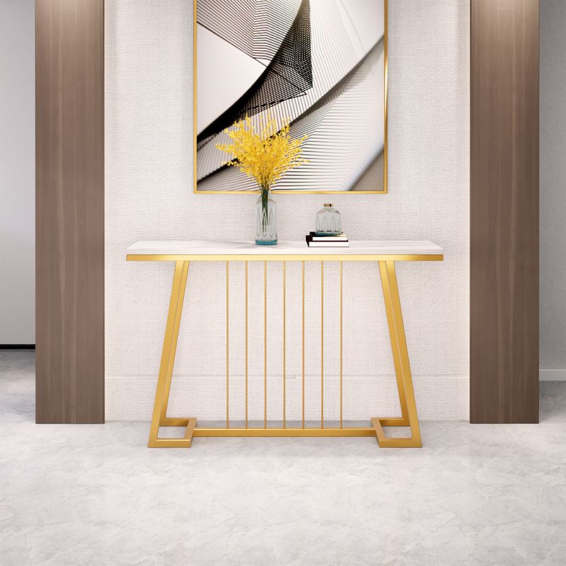 Tabla de acento de consola contemporánea Tabla de sofá de consola rectangular en mármol