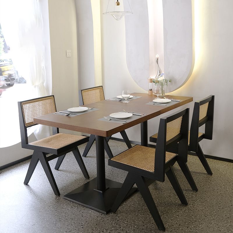 Traditional Wood Dining Side Chair Armless Cane Back Dining Chair (Set of 2) Clearhalo ' kitchen&dining_furn' 'Dining Chairs' 'Dining Tables & Seating' 'dining_chair' 'furn' 'furn_dining_chair' 'Furniture' 'furniture_dining_chair' 'Kitchen & Dining Furniture' 'kitchen' 1200x1200_f1d2a8a4-820e-4341-80fb-c8e6b0827ba3