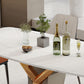 Rectangle Pedestal Dinner Room Kitchen Table Modern Dining Site Table Clearhalo 'Dining Tables & Seating' 'Dining Tables' 'dining_table' 'furn' 'furn_dining_table' 'Furniture' 'Kitchen & Dining Furniture' 1200x1200_f1d50280-0460-4aca-a9de-e272434627b8