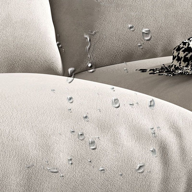 Sièges contemporains beige avec oreillers canapé de bras carré pour le salon