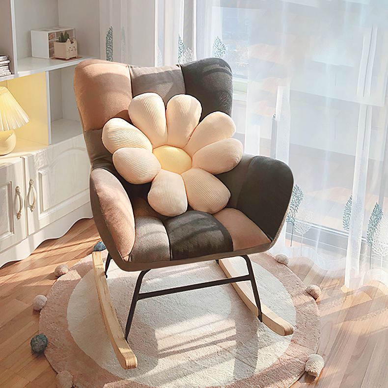 Chaise à bascule du canapé de pépinière contemporain chaise à bascule intérieure avec ottoman