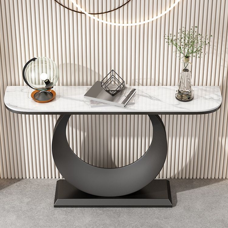 Tabella dell'accento console glam da 31,5 "tavolo da divano console di finitura antica