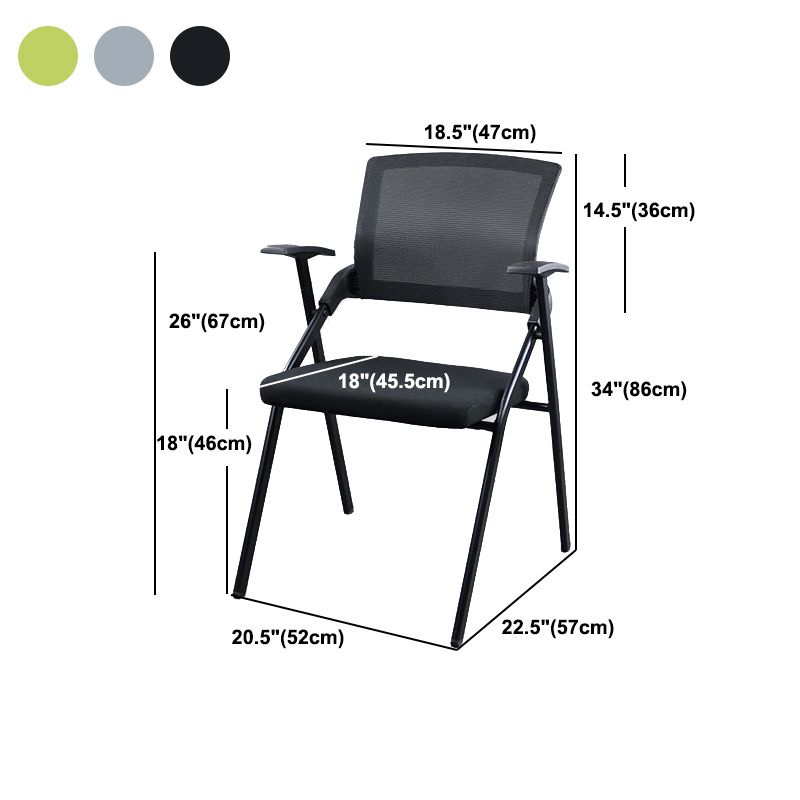 Mesh Mid Back Conference Chair Contemporary Ergonomic Arms Office Chair Clearhalo 'furn' 'furn_office_chair' 'Furniture' 'Office Chairs' 'Office Furniture' 'office_chair' 1200x1200_f1d79afd-c77f-4b75-ab1b-a06e2311bf08