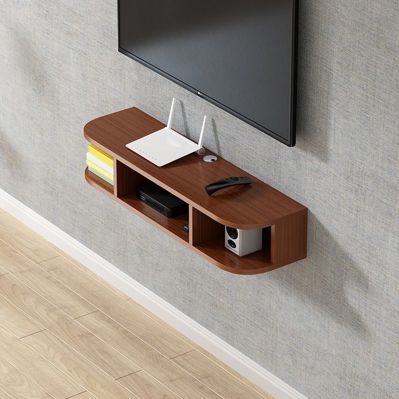 Mobile TV moderno in legno Console TV a parete con 4 ripiani