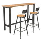 Rectangle Bar Dining Table Contemporary Bar Table with Trestle Base in Black Clearhalo 'Bar Furniture' 'Bar Tables' 'bar_tables' 'furn' 'furn_bar_tables' 'Furniture' 'furniture_bar_tables' 'Kitchen & Dining Furniture' 1200x1200_f1d950c4-01de-4b33-bb2a-29c9ecd36d9d