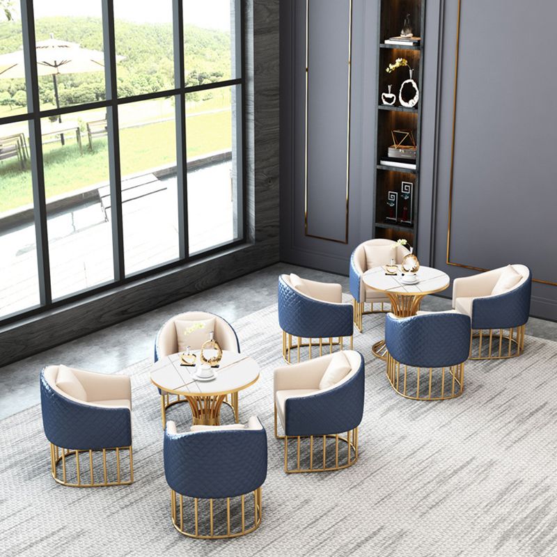 Mesa de lujo tradicional de lujo Mesa de piedra sinterizada con pedestal