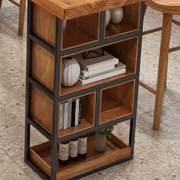 Rectangle Pine Solid Wood Bar Table Industrial Bar Table with Storage Base Clearhalo 'Bar Furniture' 'Bar Tables' 'bar_tables' 'furn' 'furn_bar_tables' 'Furniture' 'Kitchen & Dining Furniture' 1200x1200_f1daa75e-34d8-425c-9840-3fa19f5a423d
