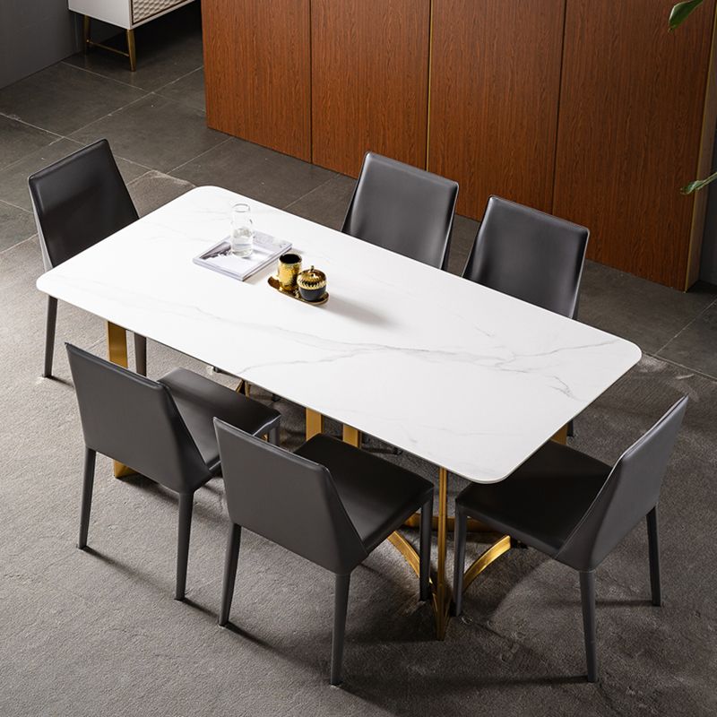 Contemporary Leather Dining Chair Armless Dining Chair for Home Use Clearhalo 'Dining Chairs' 'Dining Tables & Seating' 'dining_chair' 'furn' 'furn_dining_chair' 'Furniture' 'Kitchen & Dining Furniture' 1200x1200_f1dc0ded-dd41-4cff-aca1-5a0ed36ac53a