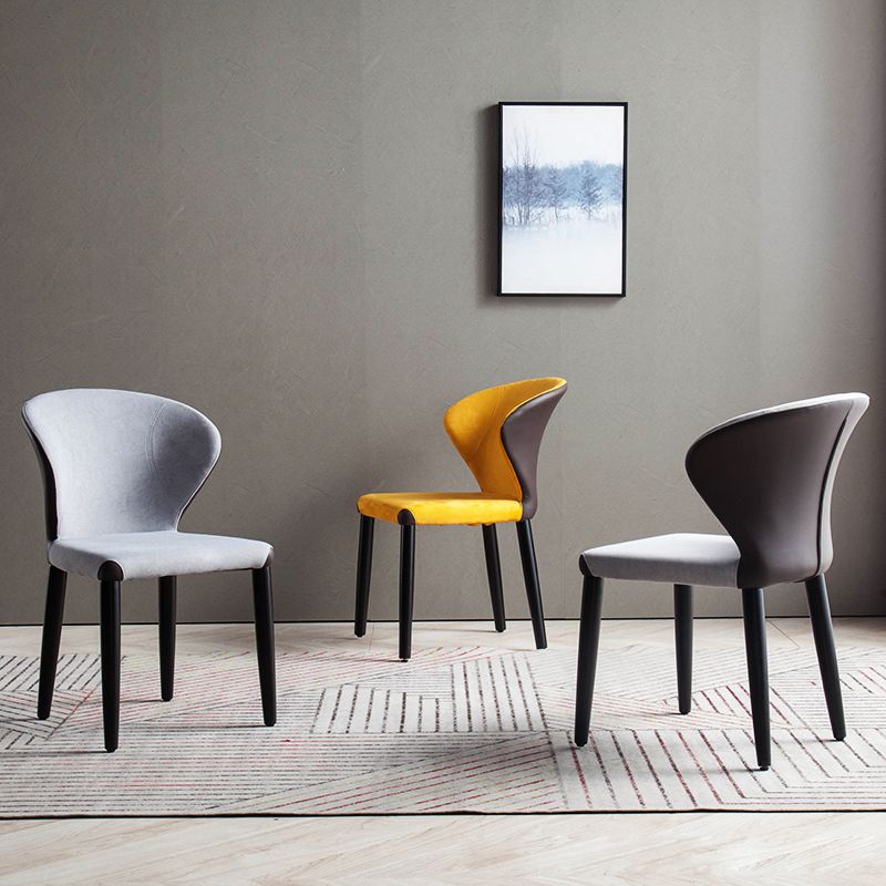 Contemporary Dining Chairs Armless Chair with Wooden Legs for Home