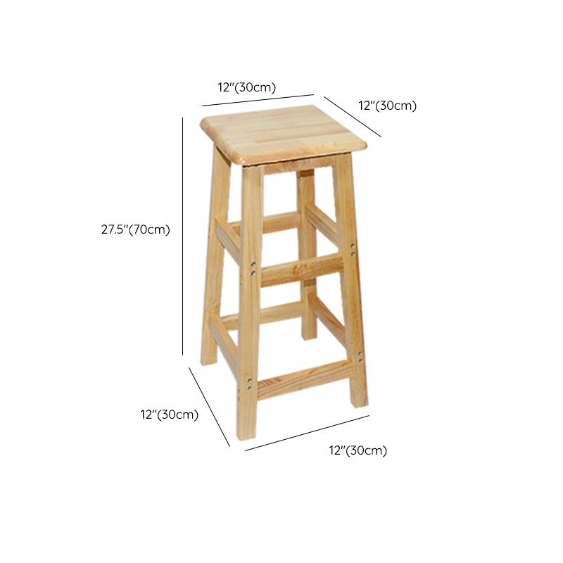 Industrial Solid Wood Bar Stool Backless Counter Stool for Restaurant Clearhalo 'Bar Furniture' 'Bar Stools' 'bar_stools' 'furn' 'furn_bar_stools' 'Furniture' 'Kitchen & Dining Furniture' 1200x1200_f1dd9e2b-5264-4665-8499-ac5fd97d76c0
