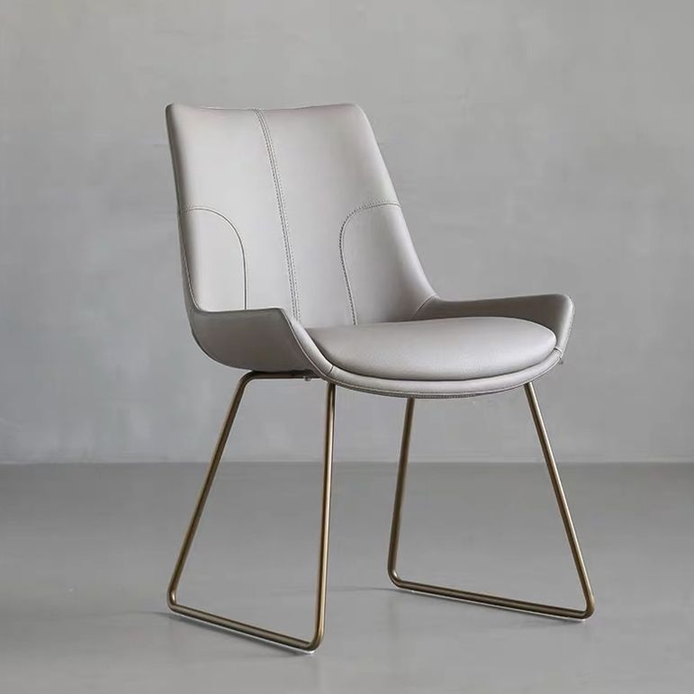 Glam Dining Room Chair Faux Leather Parsons Chair for Dining Room