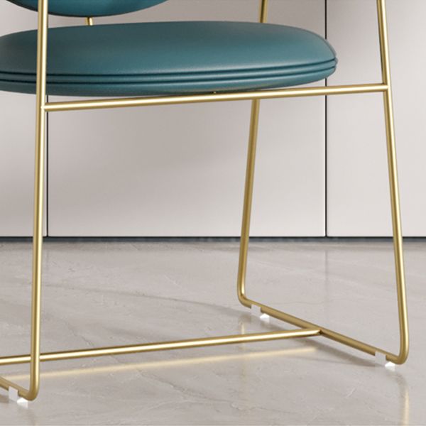 Glam Style Dining Side Chair Open Back Luxury Upholstered Dining Single Chair Clearhalo ' kitchen&dining_furn' 'Dining Chairs' 'Dining Tables & Seating' 'dining_chair' 'furn' 'furn_dining_chair' 'Furniture' 'furniture_dining_chair' 'Kitchen & Dining Furniture' 'kitchen' 1200x1200_f1de5e84-80be-4446-a816-7a11cf8bd4ca