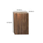 Rectangular Side Table Wooden Modern Tree Stump End Table for Bedroom