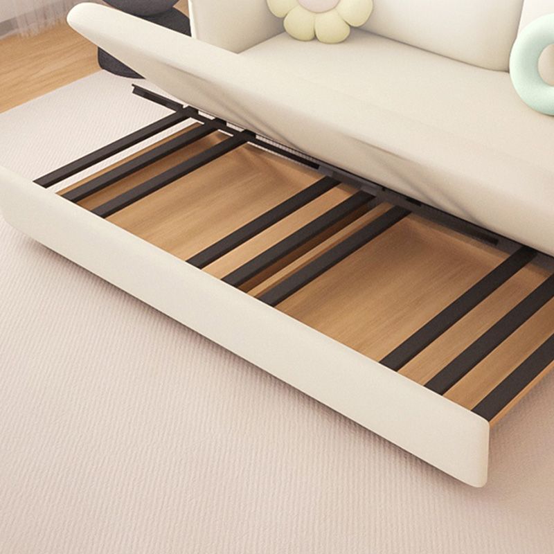 Divano divano in pelle bianca scandinava in pelle bondato