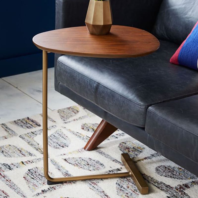 リビングルーム用のモダンなCコーナーテーブルソリッドウッドサイドエンドテーブル