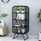 Etagere Closed Back Shelf Bookcase Vertical Metal Book Shelf for Home