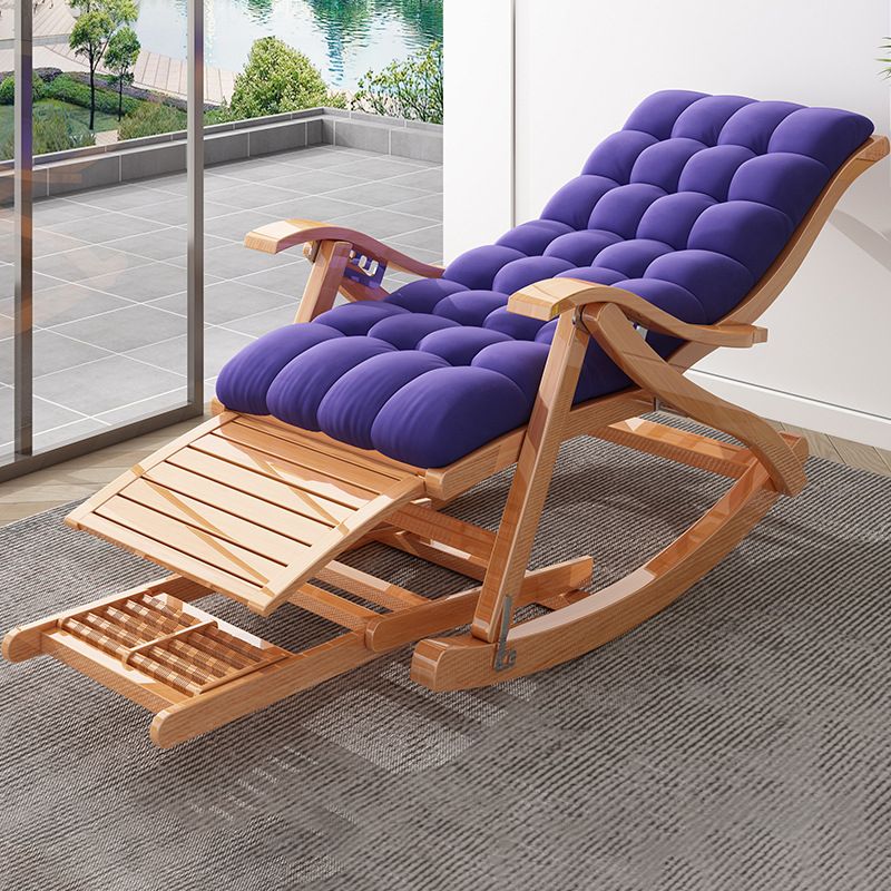 Chaise à bascule antique coussins amovibles en bois chaise à bascule ergonomique tufted