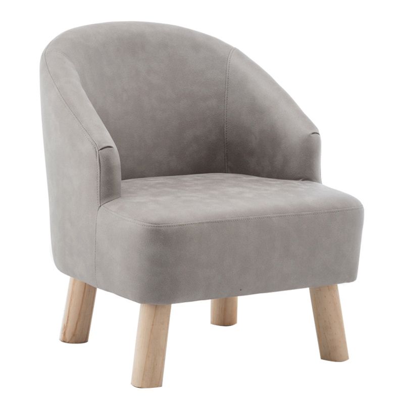 Faux Leather Chair Barrel Chair Solid Wood Frame Chair for Living Room Clearhalo 'Accent Chairs' 'accent_chairs' 'Chairs & Seating' 'furn' 'furn_accent_chairs' 'Furniture' 'furniture_accent_chairs' 'Living Room Furniture' 1200x1200_f1e0a88a-f05b-4b69-8145-5af090f0c231