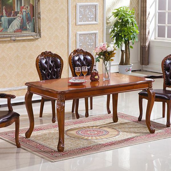 Mid-Century Modern Solid Wood Dining Table Rectangle Standard Dining Table for Kitchen Clearhalo ' dining_table' 'Dining Tables & Seating' 'Dining Tables' 'furn' 'furn_dining_table' 'Furniture' 'furniture_dining_table' 'Kitchen & Dining Furniture' 'kitchen&dining_furn' 'kitchen' 'kitchen_dining_table' 1200x1200_f1e12bde-96d1-4ebc-a03f-c47b66de1cef