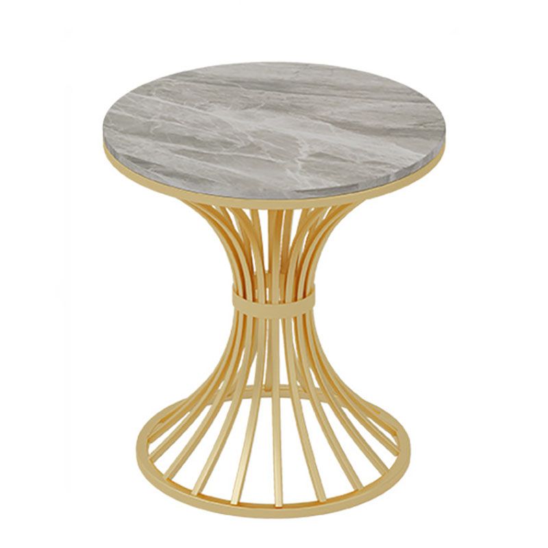 Gold Pedestal Dining Table Modern Style Round Stone Top Table Clearhalo 'Dining Tables & Seating' 'Dining Tables' 'dining_table' 'furn' 'furn_dining_table' 'Furniture' 'Kitchen & Dining Furniture' 1200x1200_f1e18560-8cc9-4fe9-8163-01e69329fd9e