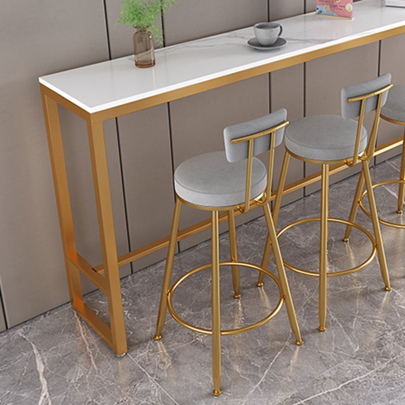 Tavolo da bar in stile glam rettangolo in finta tavolo da pranzo bar in marmo per soggiorno