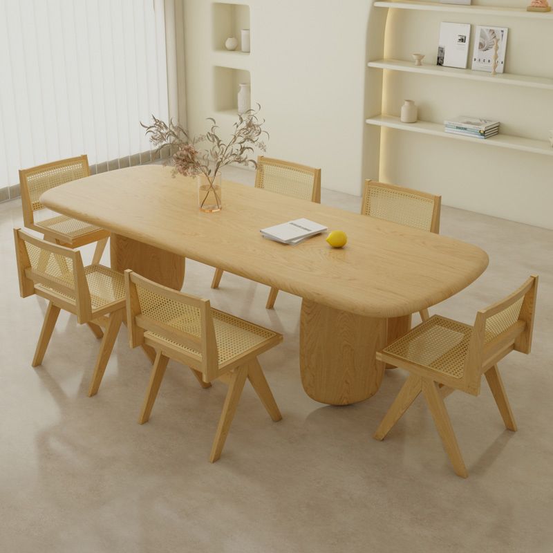 Traditional Dining Set 1/5/7 Pcs Rectangle Solid Wood Dining Table with Armless Chairs Clearhalo 'Dining Room Sets' 'Dining Tables & Seating' 'dining_room_set' 'furn' 'furn_dining_room_set' 'Furniture' 'Kitchen & Dining Furniture' 1200x1200_f1e2b2af-7c9e-45c0-91bd-33efc06493cc