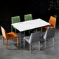 Faux Leather Contemporary Home Side Chair Matte Finish Solid Back Dining Chair