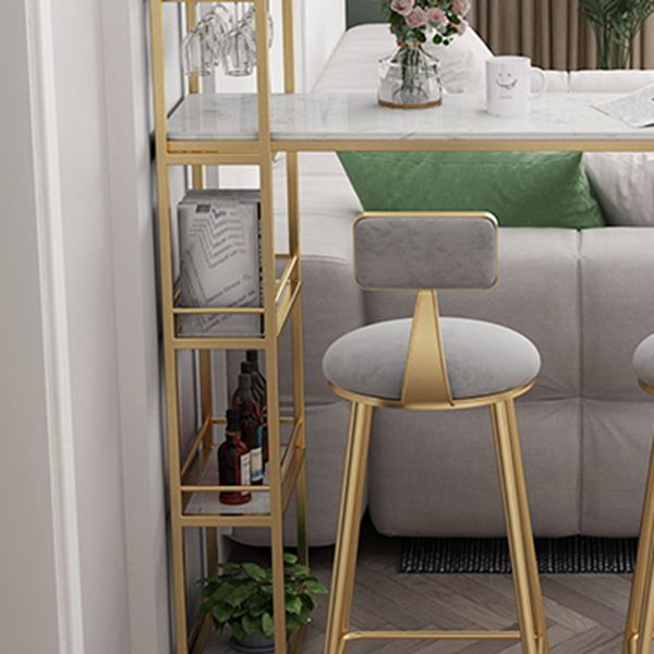 Juego de mesa de bar de mármol sintético estilo Glam, mesa de mostrador de 1/2/3 piezas para interior