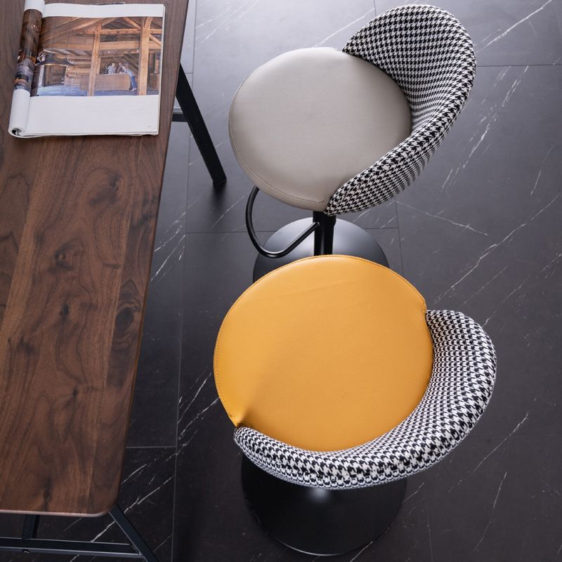 Modern Style Bar-stool with Adjustable Height Footrest Metal Leg for Counter Bar Clearhalo 'Bar Furniture' 'Bar Stools' 'bar_stools' 'furn' 'furn_bar_stools' 'furniture_bar_stools' 'Kitchen & Dining Furniture' 'kitchen&dining_furn' 'kitchen' 'kitchen_furn' Furniture' 1200x1200_f1e6f037-e2f8-46ea-82f7-44a581e5ac42