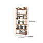 Estante de bambú vertical moderno Etagere Espresso estantería para dormitorio