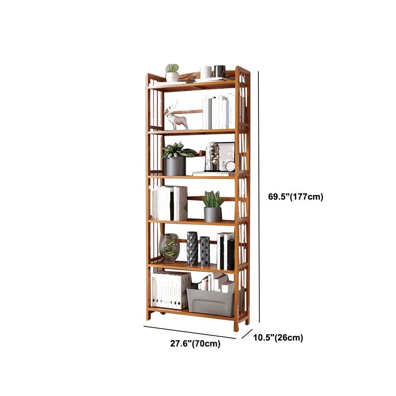 Estante de bambú vertical moderno Etagere Espresso estantería para dormitorio