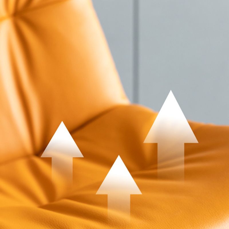 Modern Solid Wood Legs Faux Leather Bar Stools with Footrest