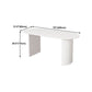 Sintered Stone and Ash Wood White Table Modern Dining Table with Double Pedestal Clearhalo 'Dining Tables & Seating' 'Dining Tables' 'dining_table' 'furn' 'furn_dining_table' 'Furniture' 'furniture_dining_table' 'Kitchen & Dining Furniture' 'kitchen' 'kitchen_dining_table' 1200x1200_f1eaea27-0574-4e31-b722-940a694b3936