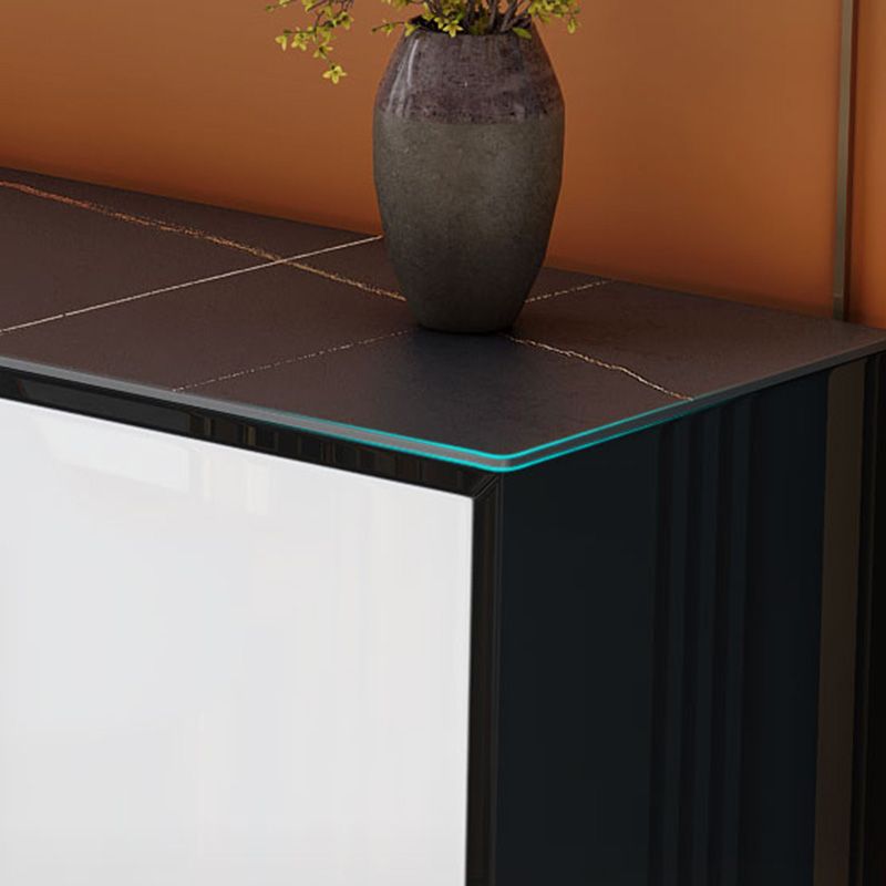 Gabinetes glamorosos espejados buffet triple y aparador buffet de 2 puertas