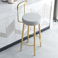Glam Armless Backrest Counter Stool Iron Bar Stool with Cushion and Pedal for Kitchen Use Clearhalo 'Bar Furniture' 'Bar Stools' 'bar_stools' 'furn' 'furn_bar_stools' 'Furniture' 'Kitchen & Dining Furniture' 1200x1200_f1ed0a98-2fa3-4a57-bab7-765b0e558928
