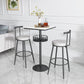 Glam Faux Marble Bistro Table Indoor Iron Single Pedestal Bar Dining Table Fixed Table Clearhalo 'Bar Furniture' 'Bar Tables' 'bar_tables' 'Furniture' 'furniture_bar_tables' 'Kitchen & Dining Furniture' 'kitchen&dining_furn' 'kitchen' 1200x1200_f1ed1421-9a4b-4c19-ab1a-91e943a59e00