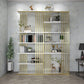 82.67"H Bookshelf Gold Glam Style Open Back Bookcase for Home Office Study Room Clearhalo 'Bookcases' 'furn' 'furn_bookcases' 'Furniture' 'furniture_bookcases' 'kitchen' 'kitchen_bookcases' 'Living Room Furniture' 'Office Furniture' 1200x1200_f1ee10b1-1f9b-4336-8477-475a5f02f91b