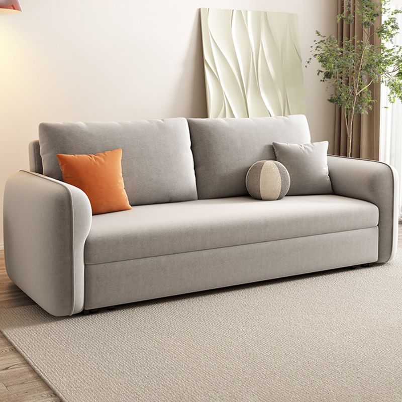 Contemporary 30.7"H Microfiber Square Arm Sofa Bed for Apartment