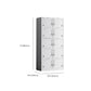 Gray Steel Cabinet Metal Modern Hinged Door Storage Cabinet for Bathroom