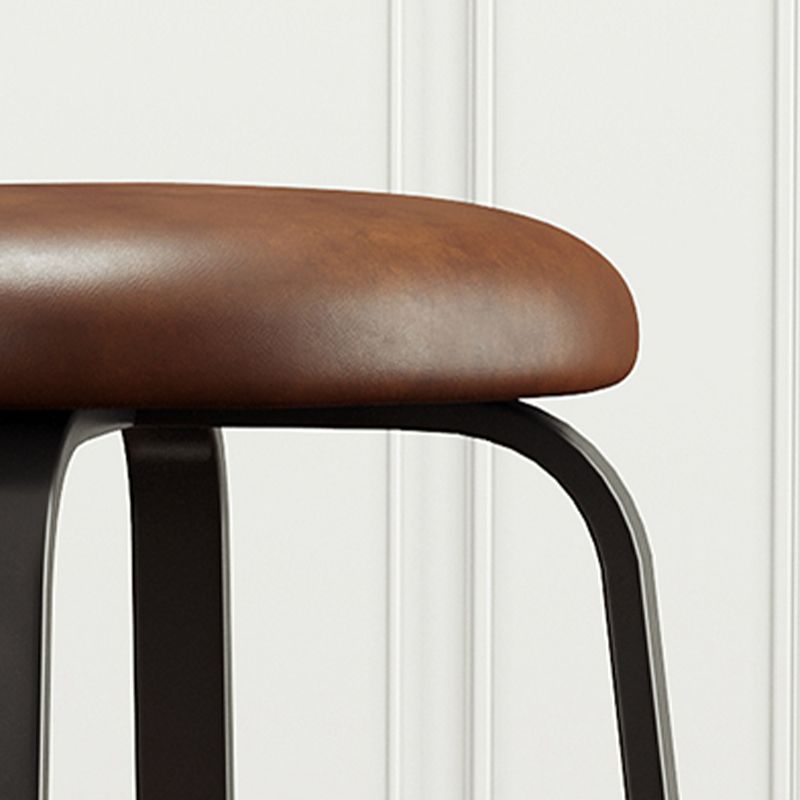 Modern Stackable Armless Counter Stool Iron Bar Stool with Cushion and Pedal for Cafe Clearhalo 'Bar Furniture' 'Bar Stools' 'bar_stools' 'furn' 'furn_bar_stools' 'Furniture' 'Kitchen & Dining Furniture' 1200x1200_f1f19be0-c719-49a2-9b3c-a75daf2e0b74