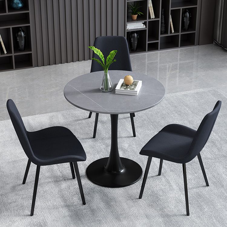 Simplicity Round Dining Room Table Sintered Stone Table with Tulip Base Clearhalo ' dining_table' 'Dining Tables & Seating' 'Dining Tables' 'furn' 'furn_dining_table' 'Furniture' 'furniture_dining_table' 'Kitchen & Dining Furniture' 'kitchen&dining_furn' 'kitchen' 'kitchen_dining_table' 1200x1200_f1f1bf18-88e6-4d79-8aaf-022eb1ad241e