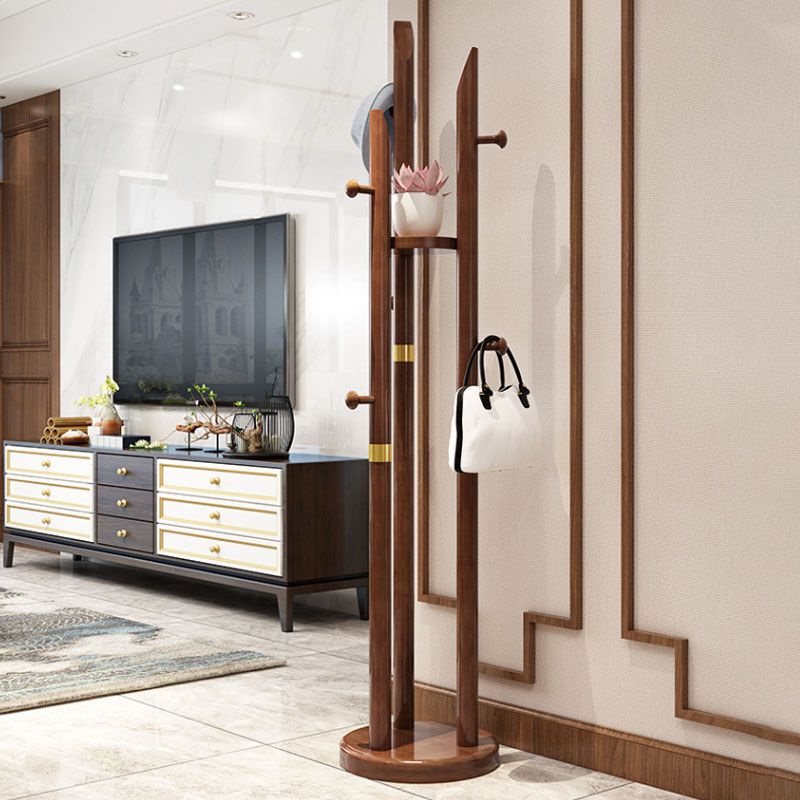 Massives Holz Eingangsschichtbügel traditioneller Stil einfacher Heimatbodenschatzregal