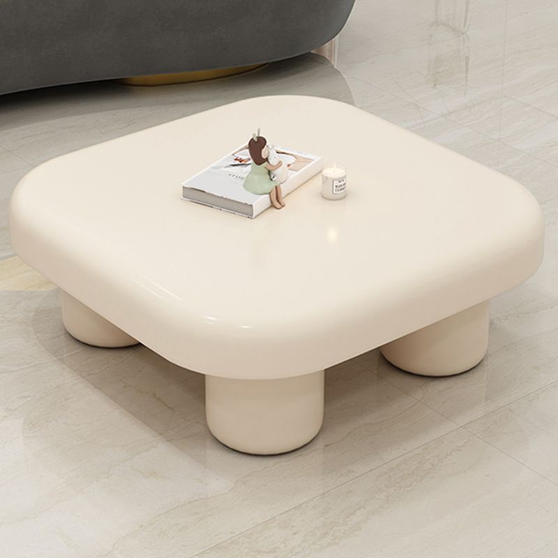 Wood Square Coffee Cocktail Table White 4 Legs Coffee or End Table Clearhalo 'Coffee & Accent Tables' 'Coffee Tables' 'coffee_tables' 'furn' 'furn_coffee_tables' 'Furniture' 'Living Room Furniture' 1200x1200_f1fa7dc3-e82b-468b-b4c4-a9ecbab64d30