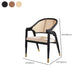 Scandinavian Solid Wood Parsons Chair/Accent Armchair with Woven Back