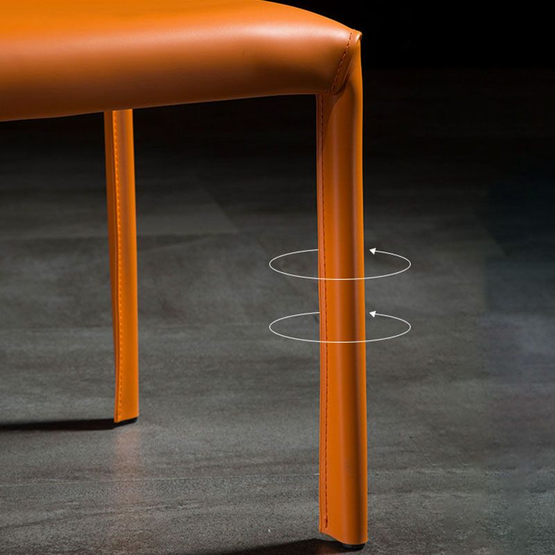 Sedia per sala da pranzo in pelle moderna sedia a braccialessino.