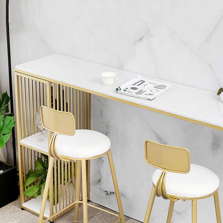 Glam Stone Bar Table Set 1/2/3 Pieces Rectangular Counter Set Clearhalo 'Bar Furniture' 'furn' 'furn_home_bar_bar_sets' 'Furniture' 'Home Bars & Bar Sets' 'home_bar_bar_sets' 'Kitchen & Dining Furniture' 1200x1200_f1fcdc40-8af9-4d18-b55e-a3e508ebd6bb