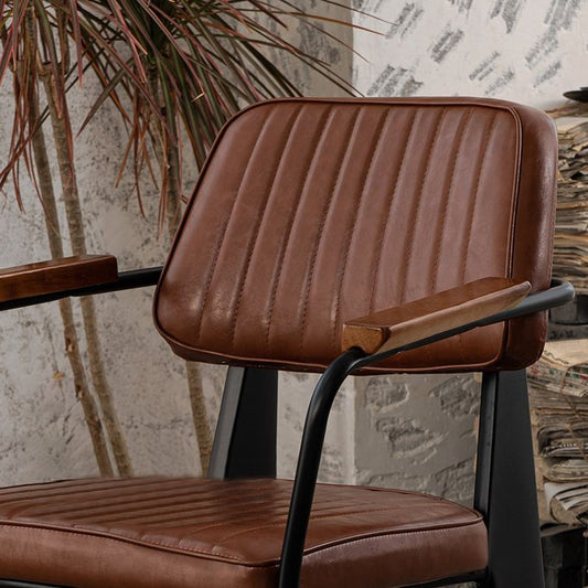 Industrial Style Leather Dining Chairs Open Back Upholstered Dining Side Chairs Clearhalo ' kitchen&dining_furn' 'Dining Chairs' 'Dining Tables & Seating' 'dining_chair' 'furn' 'furn_dining_chair' 'Furniture' 'furniture_dining_chair' 'Kitchen & Dining Furniture' 'kitchen' 1200x1200_f1fd353e-f2ab-4de2-8439-968bf9f3ccbf