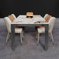 Modern Style Dining Table Sintered Stone Dining Rectangle Table with Metal Legs for Home Clearhalo 'Dining Tables & Seating' 'Dining Tables' 'dining_table' 'furn' 'furn_dining_table' 'Furniture' 'Kitchen & Dining Furniture' 1200x1200_f1fd6704-72e0-4360-ae6a-a98d369687e9