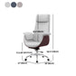 Leather Adjustable Task Chair Silver Metal Base Modern Office Chair Clearhalo 'furn' 'furn_office_chair' 'Furniture' 'Office Chairs' 'Office Furniture' 'office_chair' 1200x1200_f1fd7312-86ad-4c8c-a6f4-888935f9e666